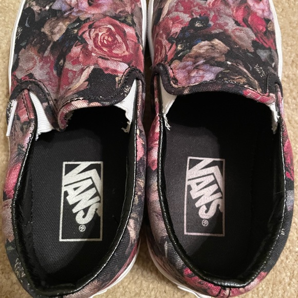 Vans floral pattern, womens size 5 - Picture 2 of 5